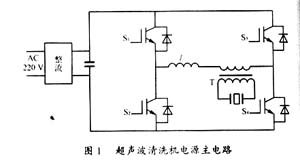 1主电路拓扑2超声波清洗机电源主电路和工作原理随着科学技术的发展和